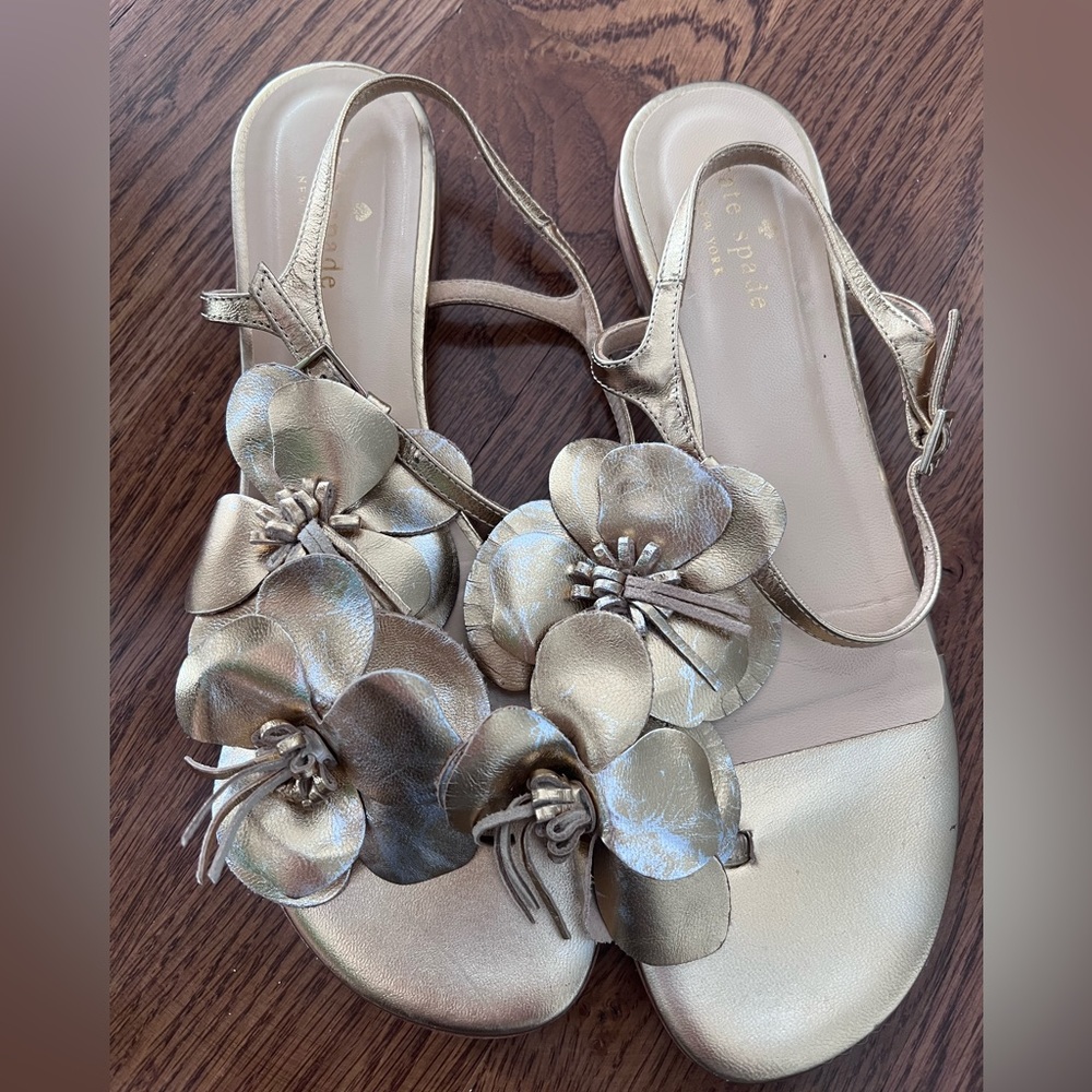 Metallic Kate Spade flats